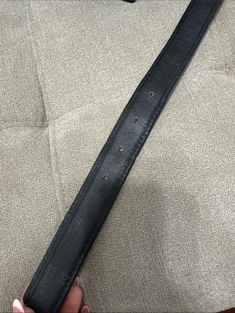 Celine Black Leather Belt with Gold Horse-and-Carriage Buckle